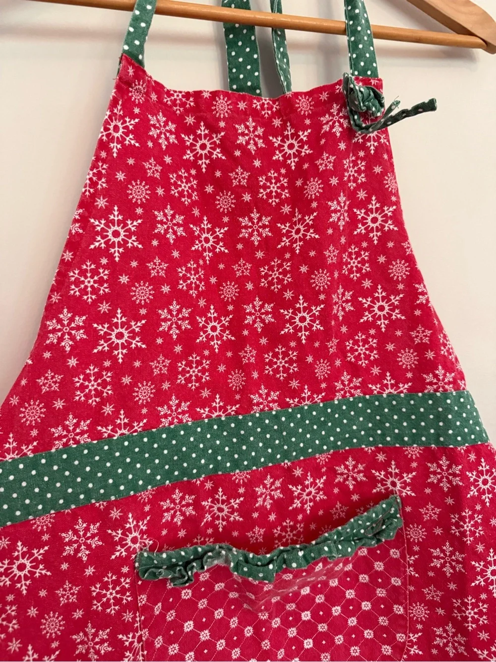 Festive Red and Green Holiday Apron